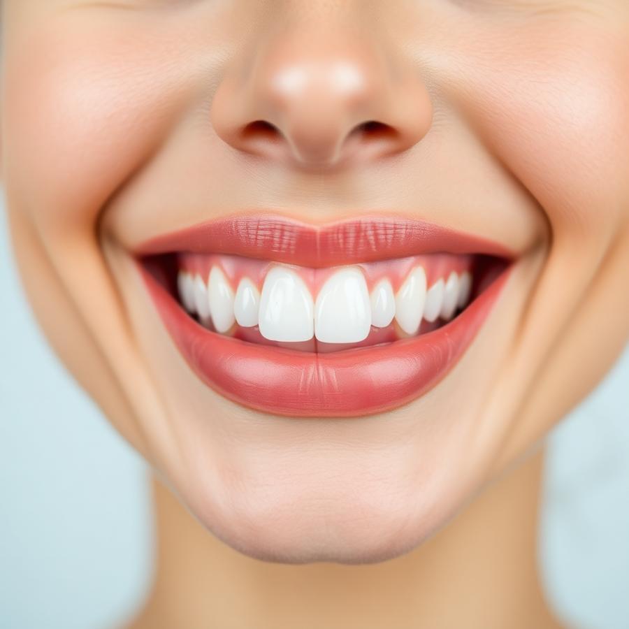 Close-up of a bright natural smile