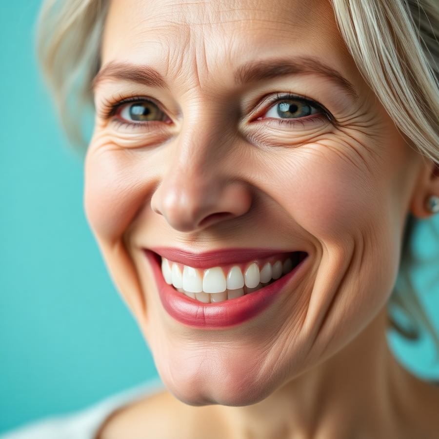 Mature woman with a radiant smile